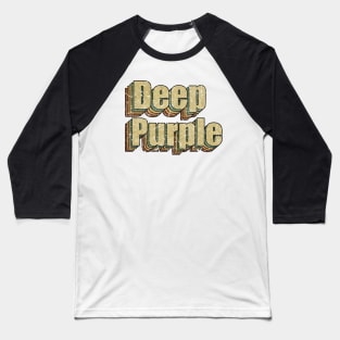 Deep Purple // Vintage Rainbow Typography Style // 70s Baseball T-Shirt